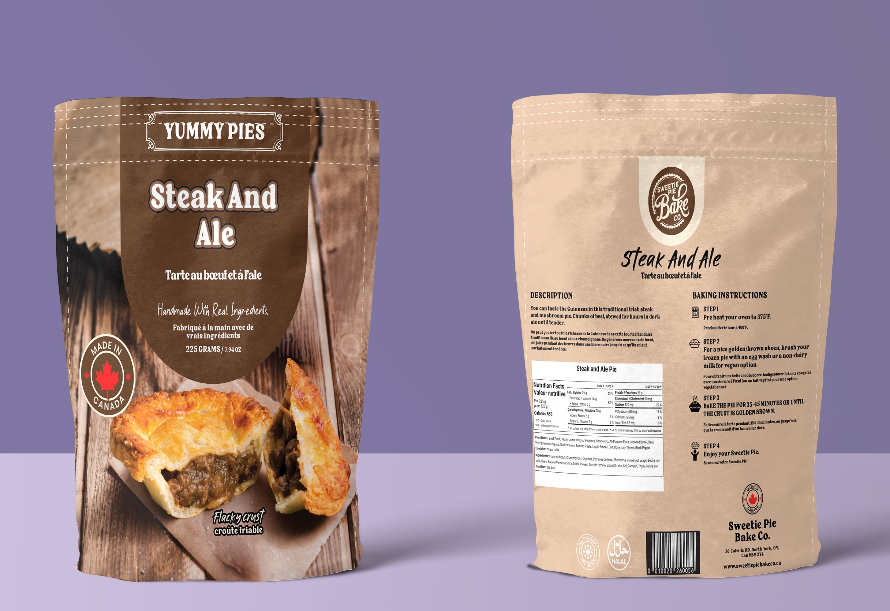 5 Inch Steak and Ale Pie Frozen